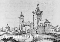 Huis ten Berghe (ook bekend als kasteel van Hillegersberg). Kopie naar een tekening van Lois uit 1672 - reproductie / documentnummer 139.226 kasteel Huis Ten Berghe. (Rijksdienst voor het Cultureel Erfgoed CC BY-SA 3.0)