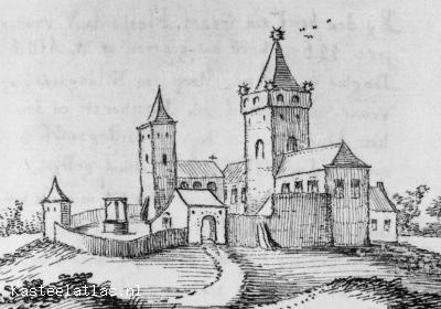 Huis ten Berghe (ook bekend als kasteel van Hillegersberg). Kopie naar een tekening van Lois uit 1672 - reproductie / documentnummer 139.226